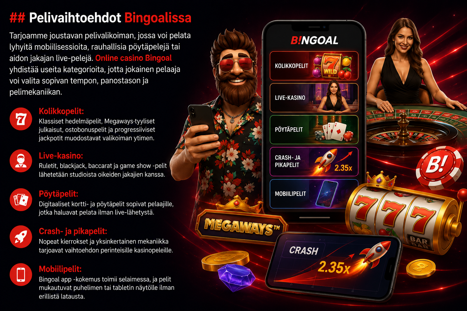 Kasinopelit ja kolikkopelit